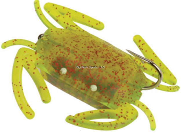 Picture of Doa Soft Shell Crab, 2", 1/4 Oz, Red Glitter/Chartreuse, Sinking, 1/Pack
