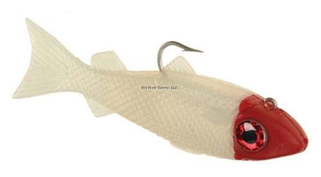 Picture of Doa Swimming Mullet, 5", 1 1/4 Oz, Pearl/Red Head, 1/Pack