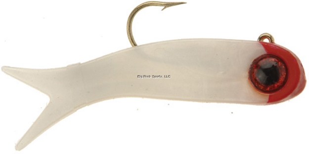 Picture of Doa Terroreyz Jighead, 1/4 Oz, Pearl/Red Head, 3/Pack