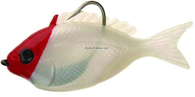 Picture of Doa Tough Guy Pinfish/Perch, 3", 3/4 Oz, Pearl/Red Head, 1/Pack