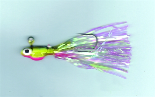 Picture of Dons Jigs Glass Minnow Jig, 1/4 Oz, Glitter Tail/Bumble Yellow Head