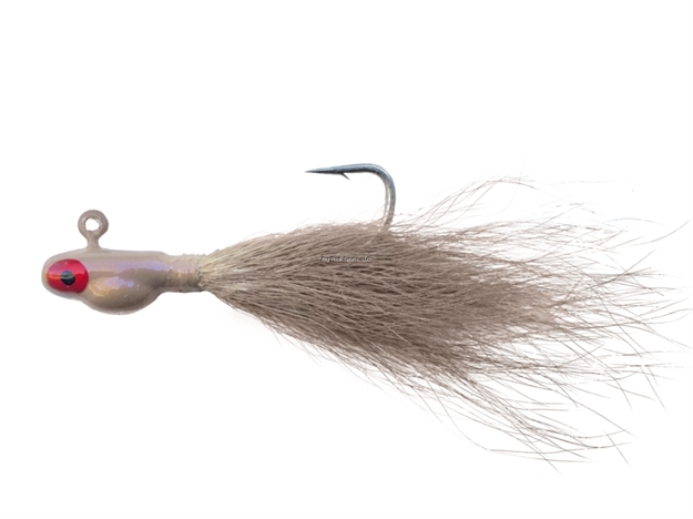 Picture of Dons Jigs Pot Bellie Bucktail Jig, 3/8 Oz, Tan/Tan Head