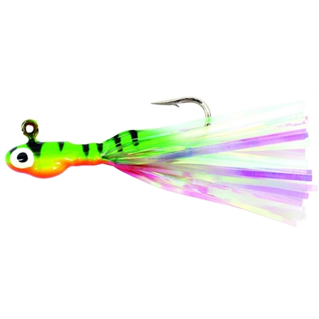 Picture of Dons Jigs Pot Bellie Jig, 1/4 Oz, Glitter Tail/Firetiger Head