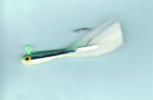 Picture of Dons Jigs Pot Bellie Jig, 1/4 Oz, Hair White Tail/White Head