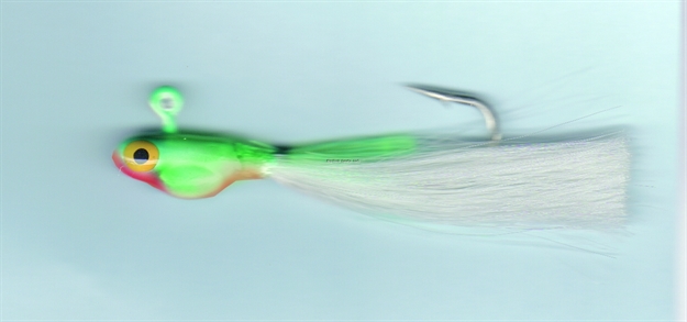 Picture of Dons Jigs Pot Bellie Jig, 3/8 Oz, Glitter Tail/Firetiger Head