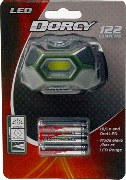 Picture of Dorcy 122 Lumen Cob Headlight 3Aaa W/Adj Headstrap Gray