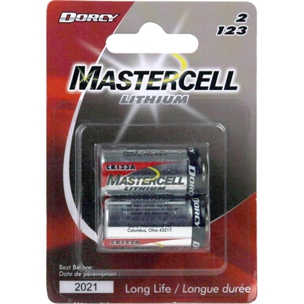 Picture of Dorcy Mastercell 2 Pack Lithium Coin Batteries 123A 3 Volts
