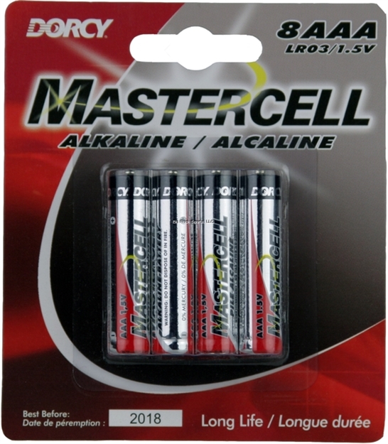 Picture of Dorcy Mastercell Aaa Alkaline Batteries 8-Pack