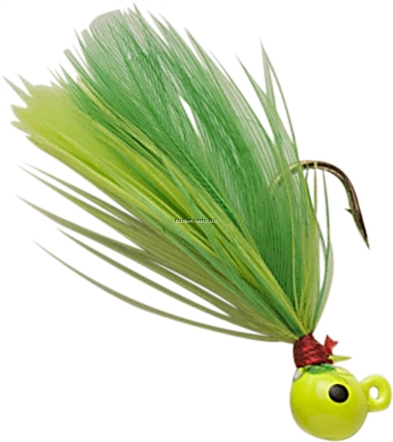 Picture of Double OO Flu-Flu Jig, 1/16 Oz, SZ 6 Hook, Chartreuse/Chartreuse & Lime 63993