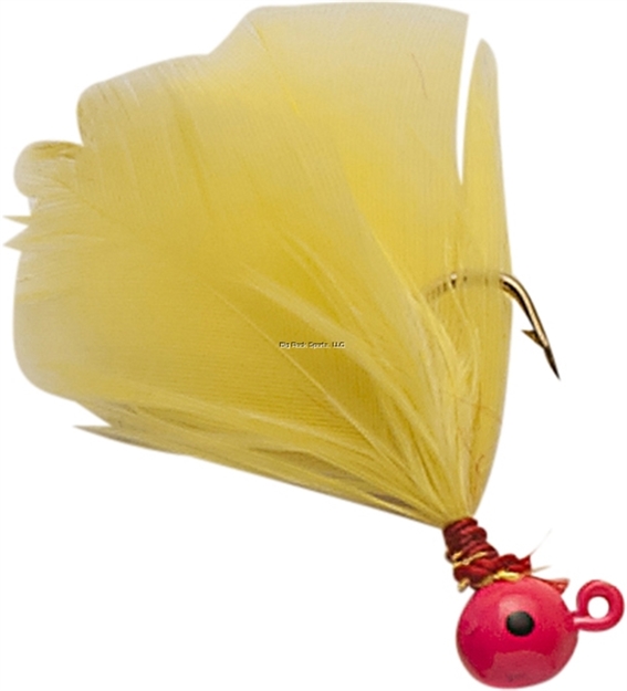 Picture of Double OO Flu-Flu Jig, 1/16 Oz, SZ 6 Hook, Pink/Yellow
