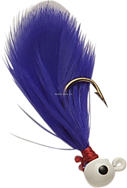 Picture of Double OO Flu-Flu Jig, 1/16 Oz, SZ 6 Hook, White/Purple