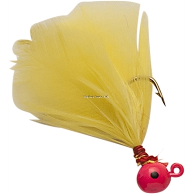 Picture of Double OO Flu-Flu Jig, 1/32 Oz, SZ 8 Hook, Pink/Yellow 62534