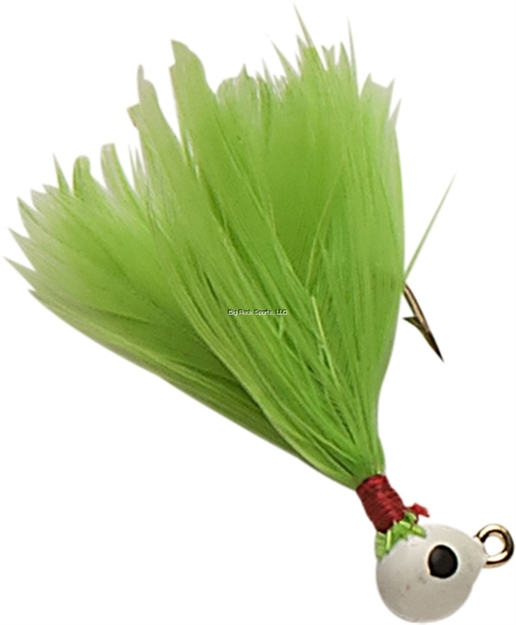 Picture of Double OO Flu-Flu Jig, 1/32 Oz, SZ 8 Hook, White/Chartreuse