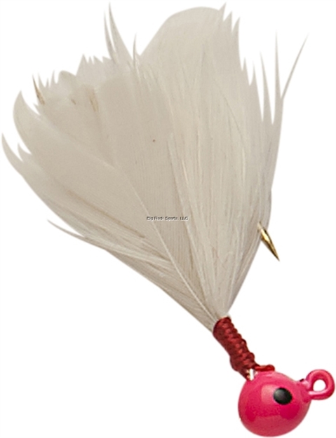 Picture of Double OO Flu-Flu Jig, 1/64 Oz, SZ 10 Hook, Pink/White