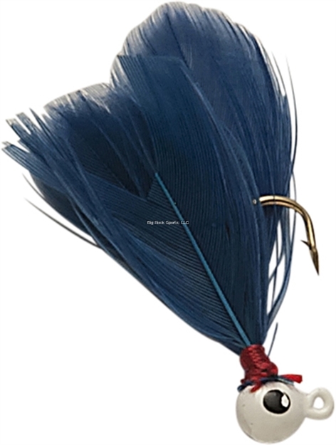 Picture of Double OO Flu-Flu Jig, 1/64 Oz, SZ 10 Hook, White/Blue