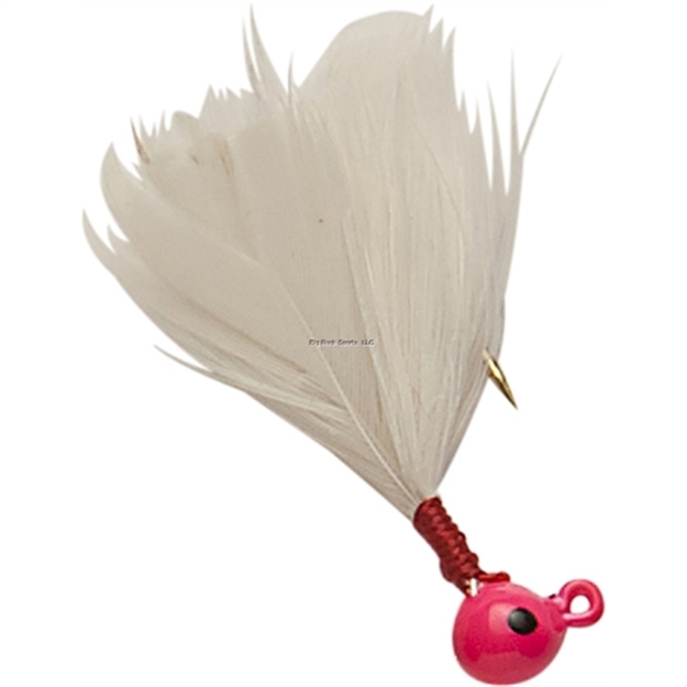 Picture of Double OO Flu-Flu Jig, 1/64 Oz, SZ 8 Hook, Pink/White