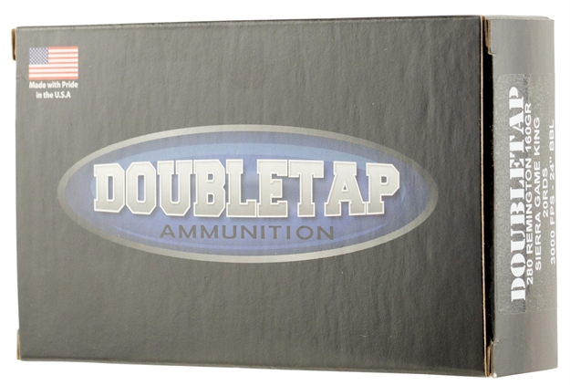Picture of Doubletap Ammunition 280R160gk DT Longrange 280 Remington 160 GR Sierra Gameking 20 Bx/ 25 CS