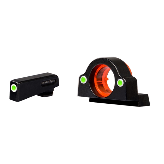 Picture of Dead Ringer Snake Eyes Tritium Sight Set, Front & Rear, Glock, Green/Orange