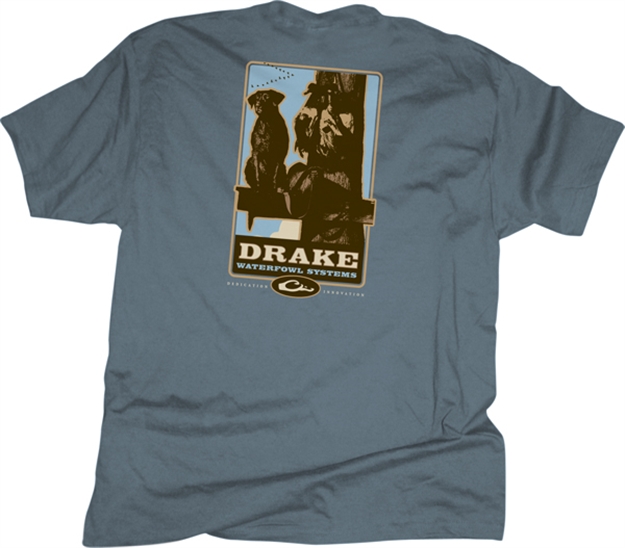 Picture of Drake Outdoors Black Lab SS T Shirt Blue