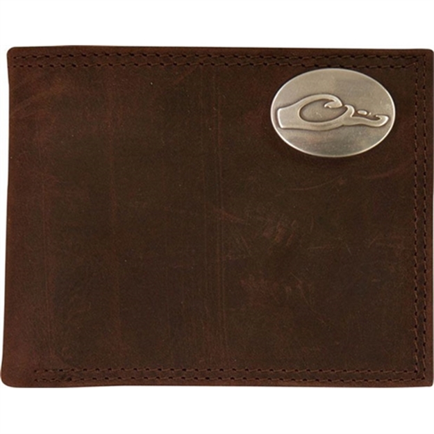 Picture of Drake Outdoors Leather Bi-Fold Wallet Brown