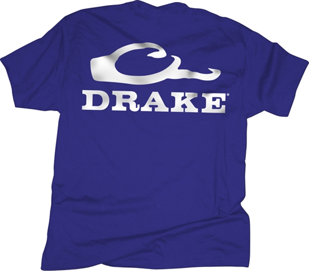 Picture of Drake Outdoors Logo SS T Shirt Blue Dt1961-Drw-1