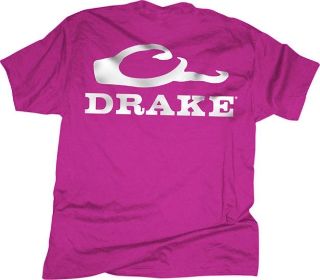 Picture of Drake Outdoors Logo SS T Shirt Pink