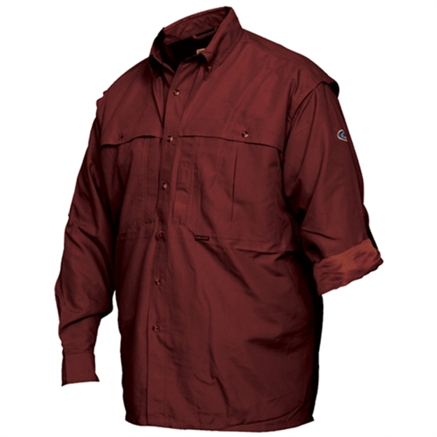 Picture of Drake Outdoors LS Wingshooter Shirt Maroon Dw2610-Mrn-1