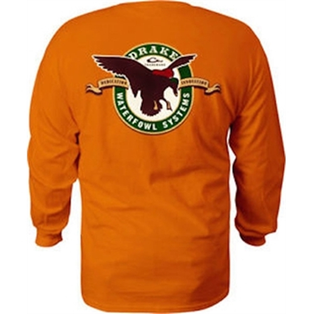 Picture of Drake Outdoors Mallard LS T Shirt Burnt Orng