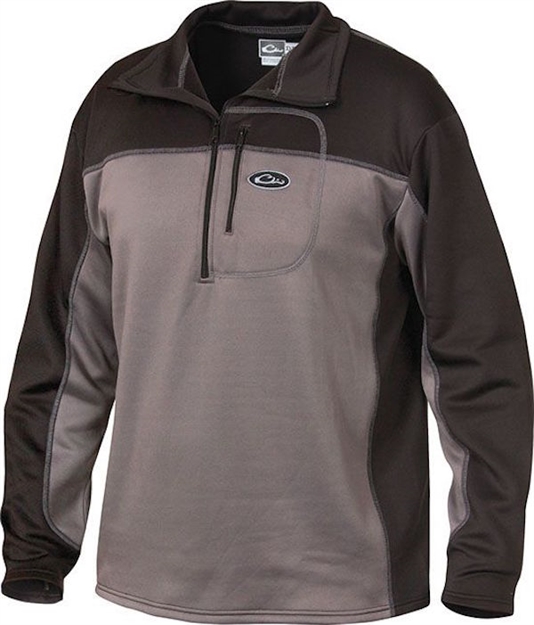 Picture of Drake Outdoors Perf Stretch 1/4 Zip Blk/Gray