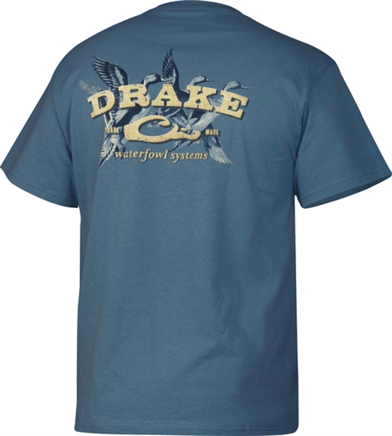 Picture of Drake Outdoors Sprigs SS Tshirt Slate Blue