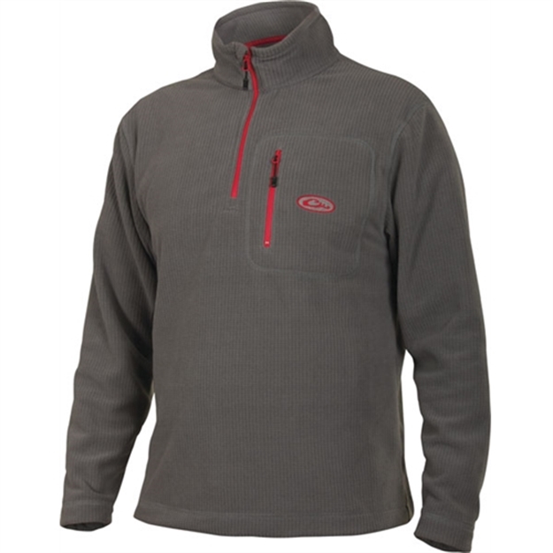 Picture of Drake Outdoors Sq.Check Fleece Pullovergray Dw1100-Smg-2