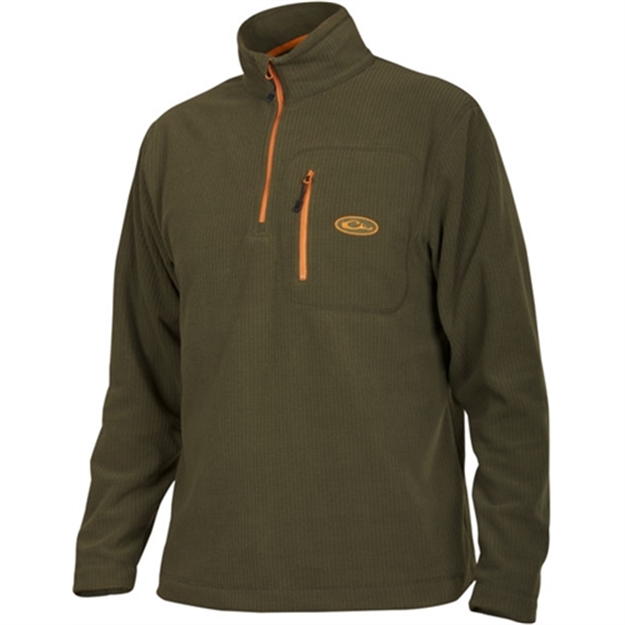 Picture of Drake Outdoors Sq.Check Fleece Pullovergrn Dw1100-Fog-1