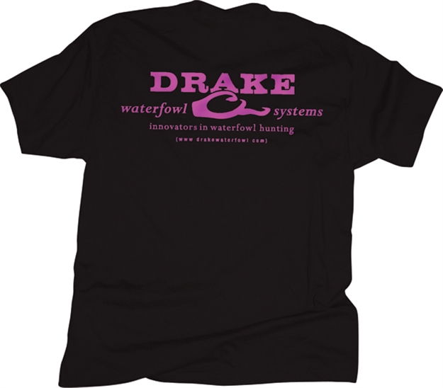 Picture of Drake Outdoors SS Logo T Shirt Black/Pink Dt1721-Bpn-4