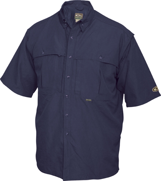 Picture of Drake Outdoors SS Wingshooter Shirt Navy Dw26011-Nv
