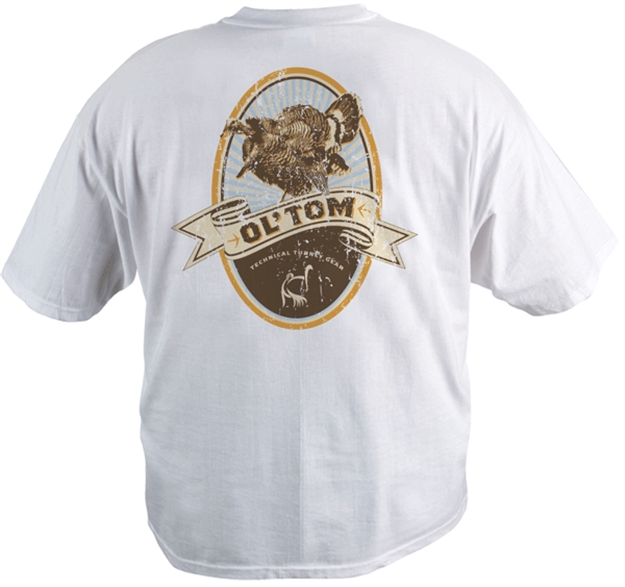 Picture of Drake Outdoors Tom Oval Gobbler SS Tshirt White Ot2121-Wht-1