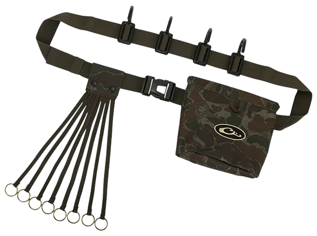 Picture of  Drake Waterfowl Da2200018 Ultimate Timber Strap  Drake Old School, 72" Adj. Strap, 4 Hooks, 8 Slip Ring Game Straps, Shell Pouch