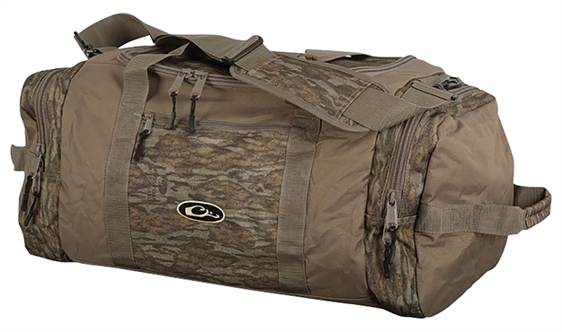 Picture of  Drake Waterfowl Db36510062 Duffle Bag  Medium Mossy Oak Bottomland Polyester, 3 Exterior Pockets, Adj. Shoulder Strap 659601021312