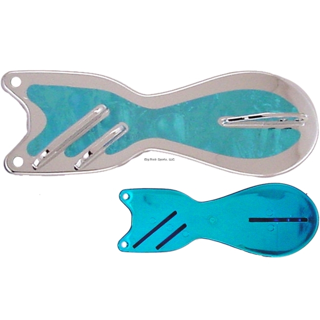 Picture of Dreamweaver Spindoctor Trolling Flasher 8" Chrome/Blue W/Blue Hologram