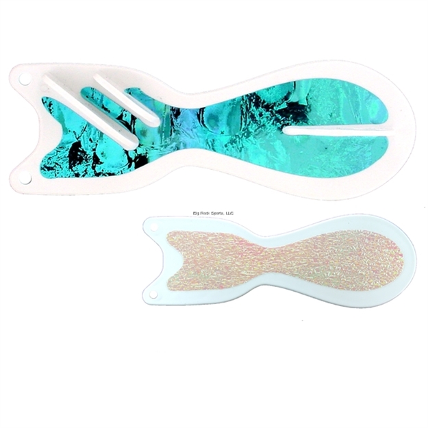 Picture of Dreamweaver Spindoctor Trolling Flasher 8", White Blue Crush