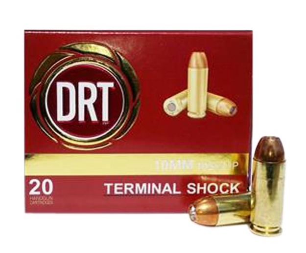 Picture of Drt 00122 Terminal Shock 10Mm 105 GR Hollow Point Flat Base 20Bx/50Cs