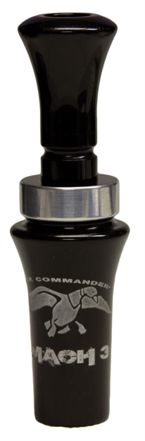 Picture of Duck Commander Dcmach3 Mach 3 Duck Call Triple Reed Acrylic Black
