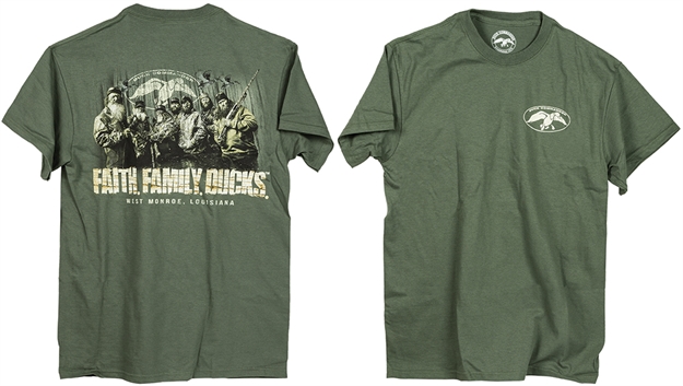 Picture of Duck Commander Dcshirtmffd Faith.Family.Ducks. T-Shirt Moss Green XL Cotton