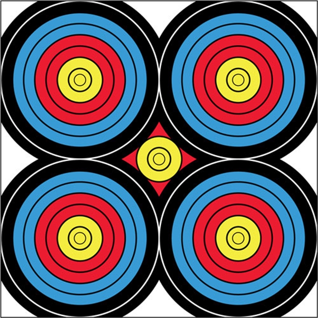 Picture of Dura Mesh Mesh Archery Target Sight IN Target 24"X24" 5-Spot