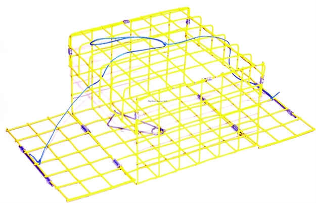 Picture of E-Z Catch Non Folding Crab Trap Yellow 9"X9"X6"