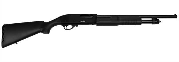 Picture of  Akkar 111200 Churchill 620 Home Defense 20 Gauge 18.50" Barrel 3" 5+1, Black Aluminum Barrel, Synthetic Stock & Forend, Fixed Front Sight 741566904806