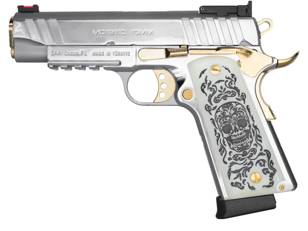 Picture of Eaa Mc1911 Liberadore 10Mm Commander Ss/Gold Engraved 8Rd 391052