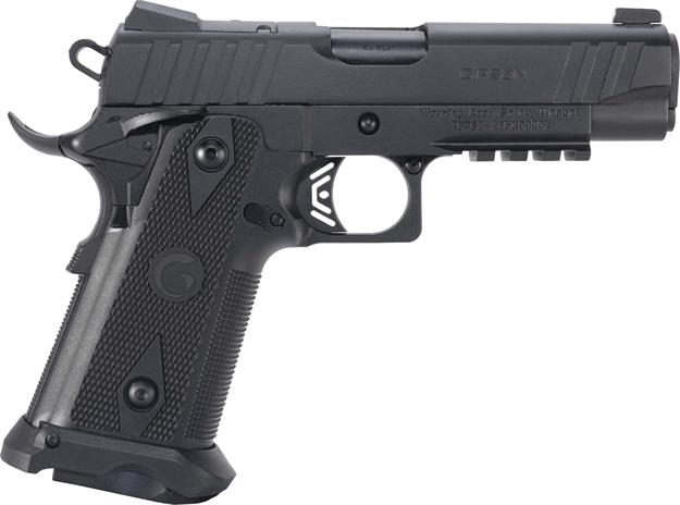 Picture of  Girsan 395050 Witness2311  45 Acp 11+1 4.25" Black Steel Barrel, Black Serrated Steel Slide, Black Polymer Frame W/Beavertail & Picatinny Rail, Black Checkered Polymer Grip, Ambidextrous