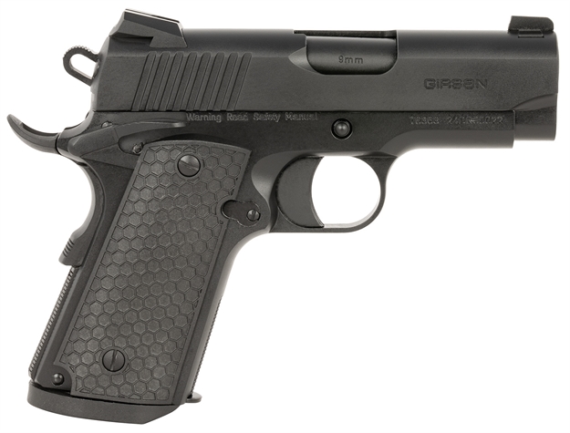 Picture of  Girsan 392065 Mc1911 SC Untouchable Sub-Compact Frame 9Mm Luger 7+1 3.40" Black Steel Barrel, Black Serrated Steel Slide & Frame W/Beavertail, Black Polymer Grip 741566906770