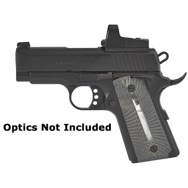 Picture of  Eaa Girsan 390036 Mc1911 SC Ultimate Compact Frame 9Mm Luger 7+1, 3.40" Black Steel Barrel, Optic Ready/Serrated Steel Slide & Frame W/Beavertail, G10 W/Window Grip, Ambidextrous 741566903977
