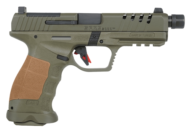 Picture of Eaa Usa Eaa9socomod10 Eaa9 Socom 9Mm 10+1 5.20" Steel Slide OD Green Polymer Grip SAR9SOCOMOD10 810075873139
